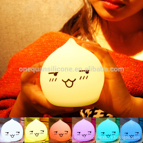 2016 Adorable Water Drop warmly Colors LED Table Lamp Silicone Baby Night Light for Children Bedroom Decor Lamp Gifts